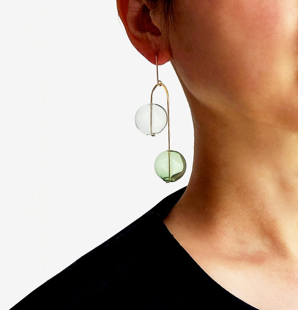 Balancing Act No. 2 Clear Circle Earrings