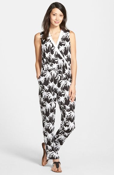 Vince Camuto Palm Print Drawstring Jumpsuit ($149)