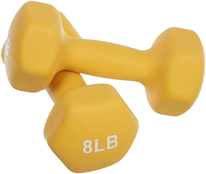 AmazonBasics Neoprene Dumbbell Set with Stand