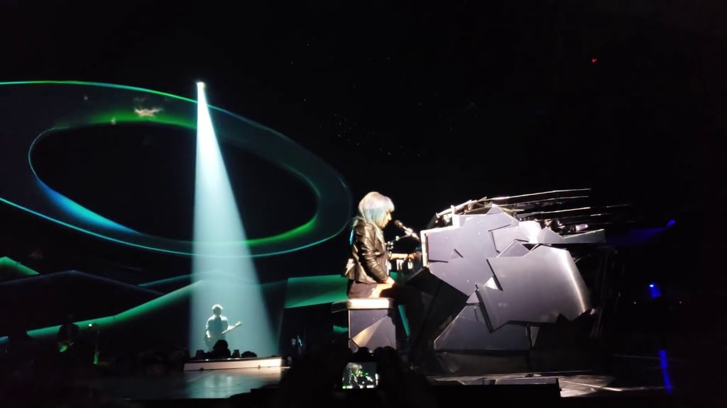 Lady Gaga Performs a Softer Version of "Shallow" on Her Enigma Tour