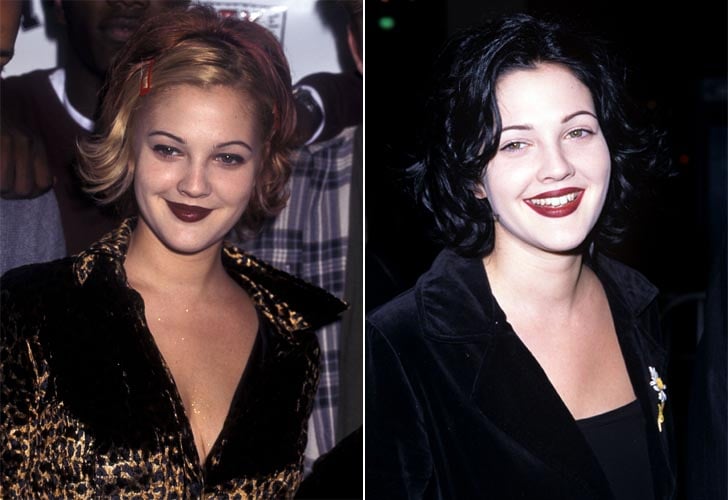 Drew Barrymore: Blonde to jet black