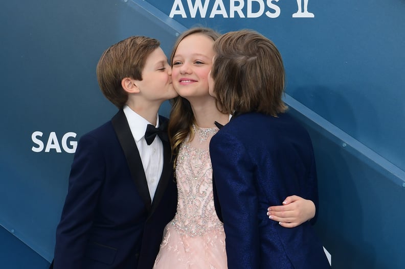 Cameron Crovetti, Ivy George, and Nicholas Crovetti at the 2020 SAG Awards