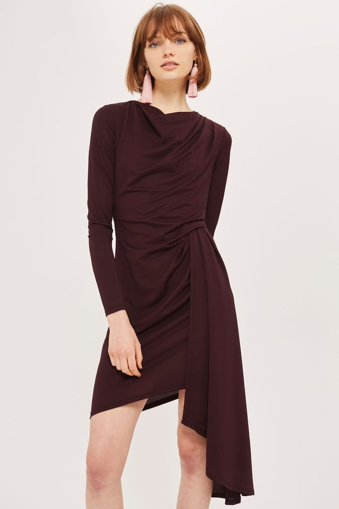 Topshop Asymmetric Drape Dress
