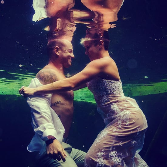 Underwater Trash-the-Wedding-Dress Shoot