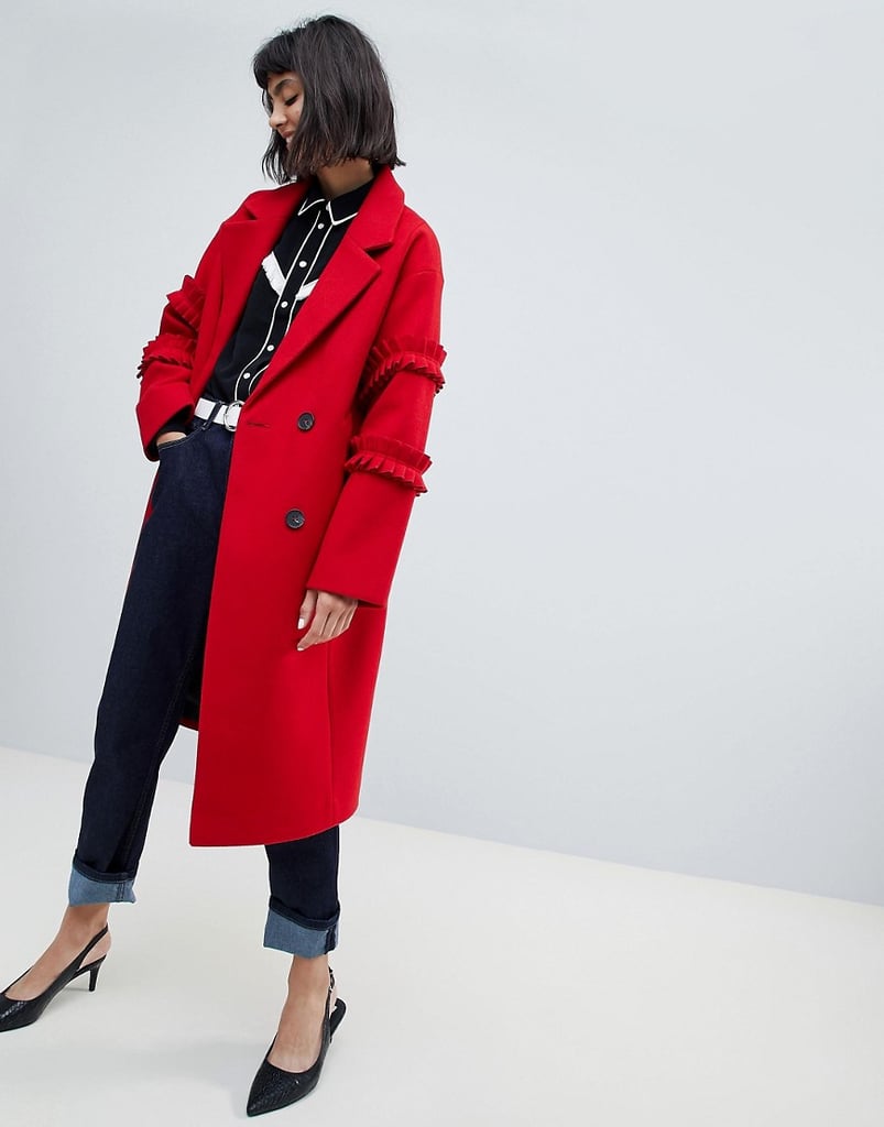 ASOS Frill Sleeve Coat