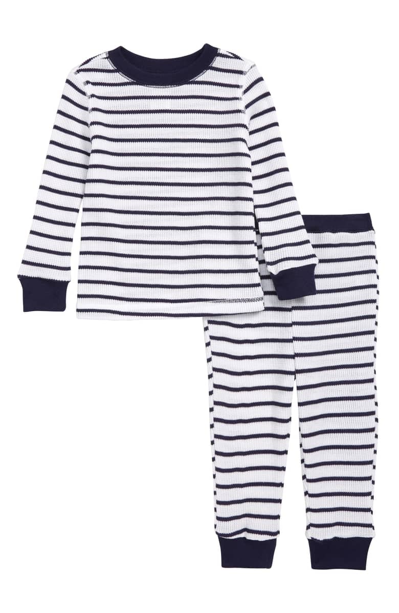 Something Navy Thermal Pajamas For Baby