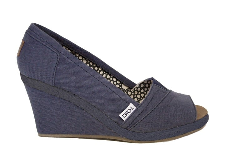 toms peep toe wedges