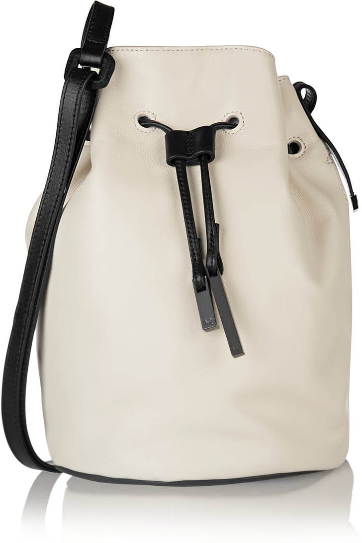 Halston Heritage Two-Tone Leather Bucket Bag ($395) | Jennifer Lawrence ...
