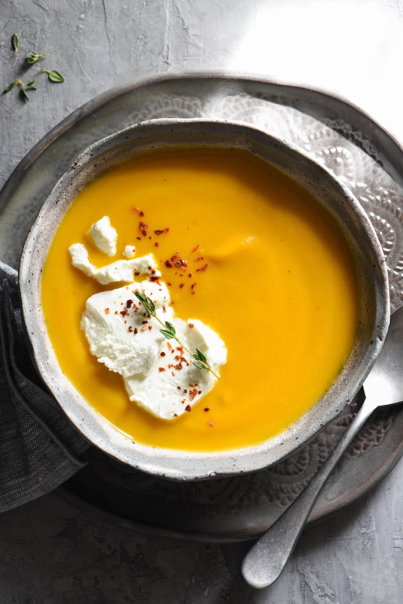 Butternut Squash Soup with Goat Cheese