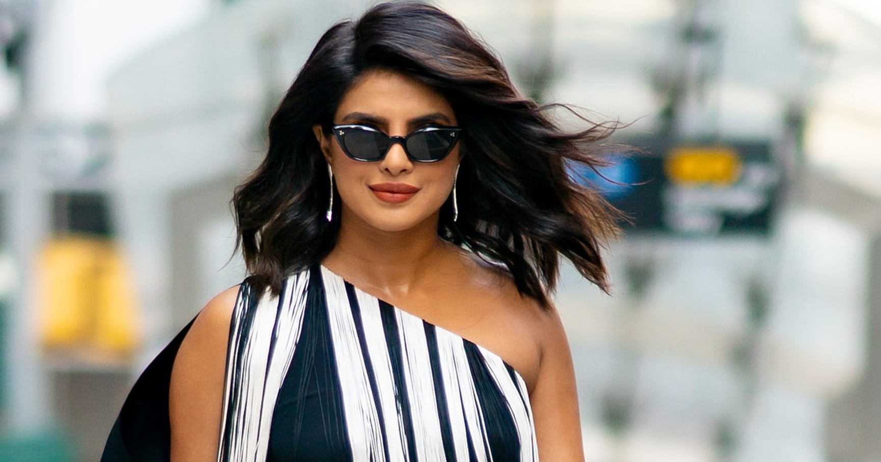 Priyanka Chopra Black and White Fringe Dress | PS Fashion