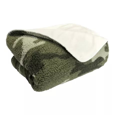 Camo Sherpa Throw Blanket