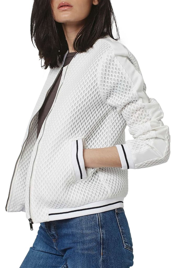 Topshop Diamond Airtex Bomber Jacket ($110)