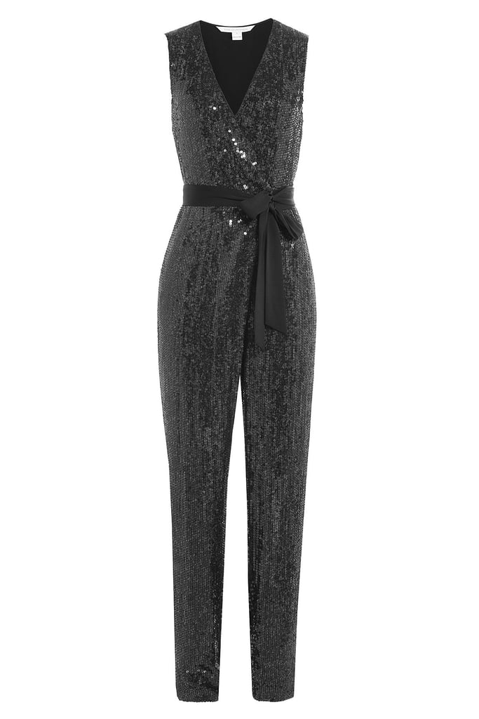 Diane Von Furstenberg Sequined Silk Jumpsuit