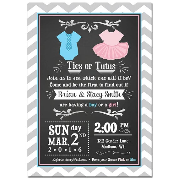 Ties or Tutus Invite
