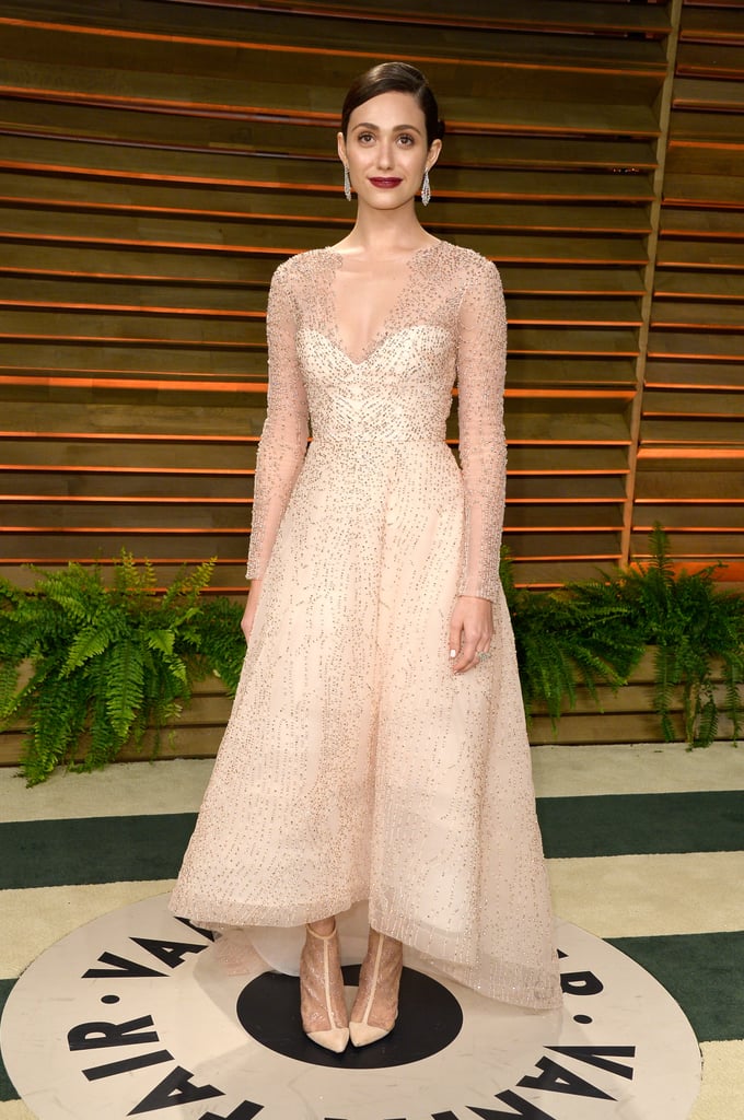 When She Paired Booties With This Sparkly Gown
