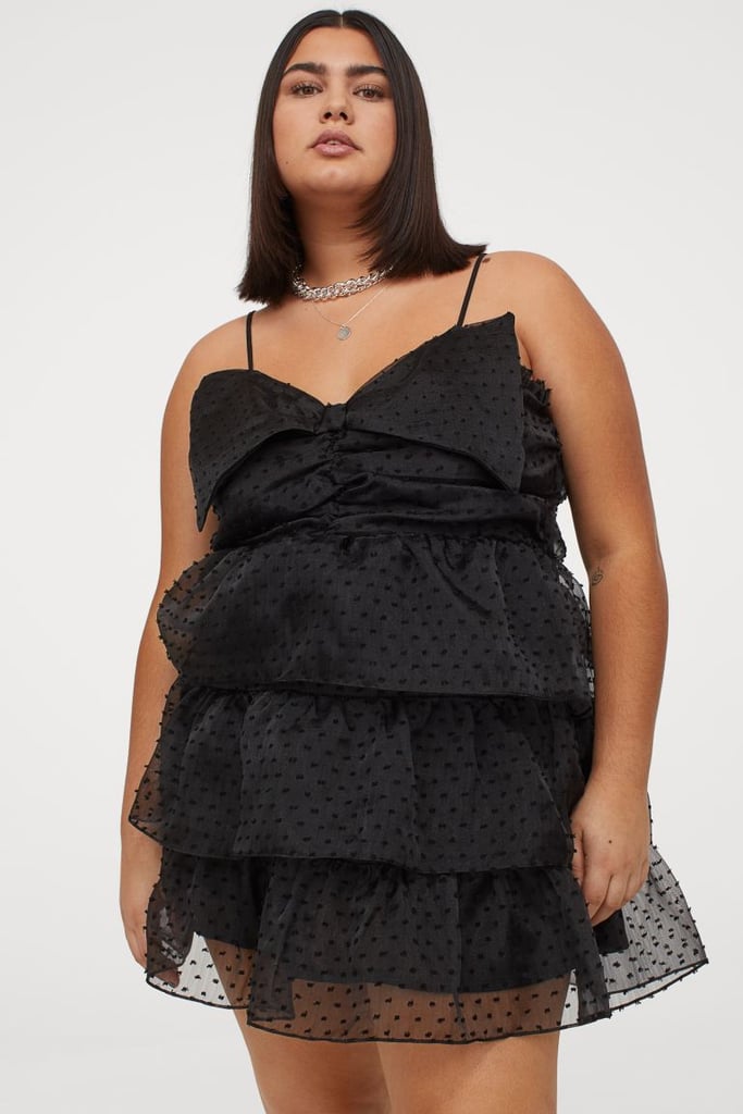 Bow-detail Flounced Dress