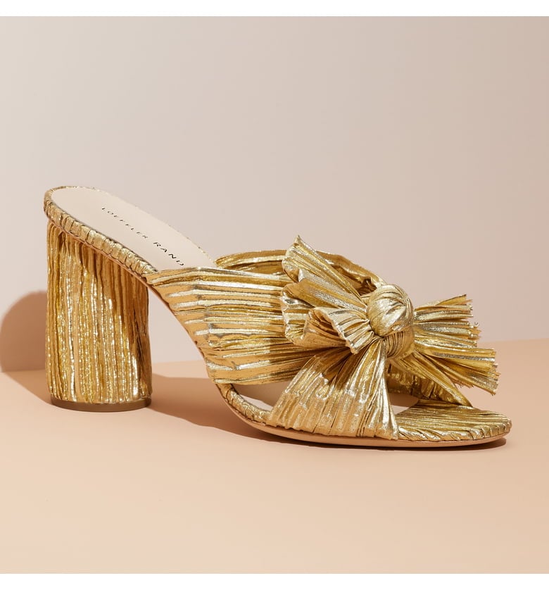 Penny knotted online lamé sandal