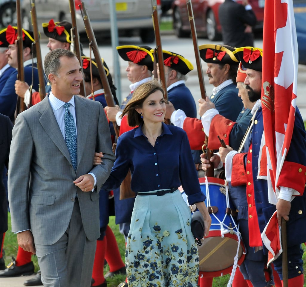 Queen Letizia and King Felipe VI were greeted in St. Augustine, FL in September.
