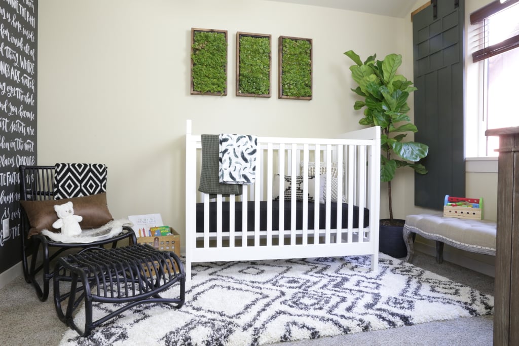 A three-in-one convertible crib ($290) will grow with baby Asher.