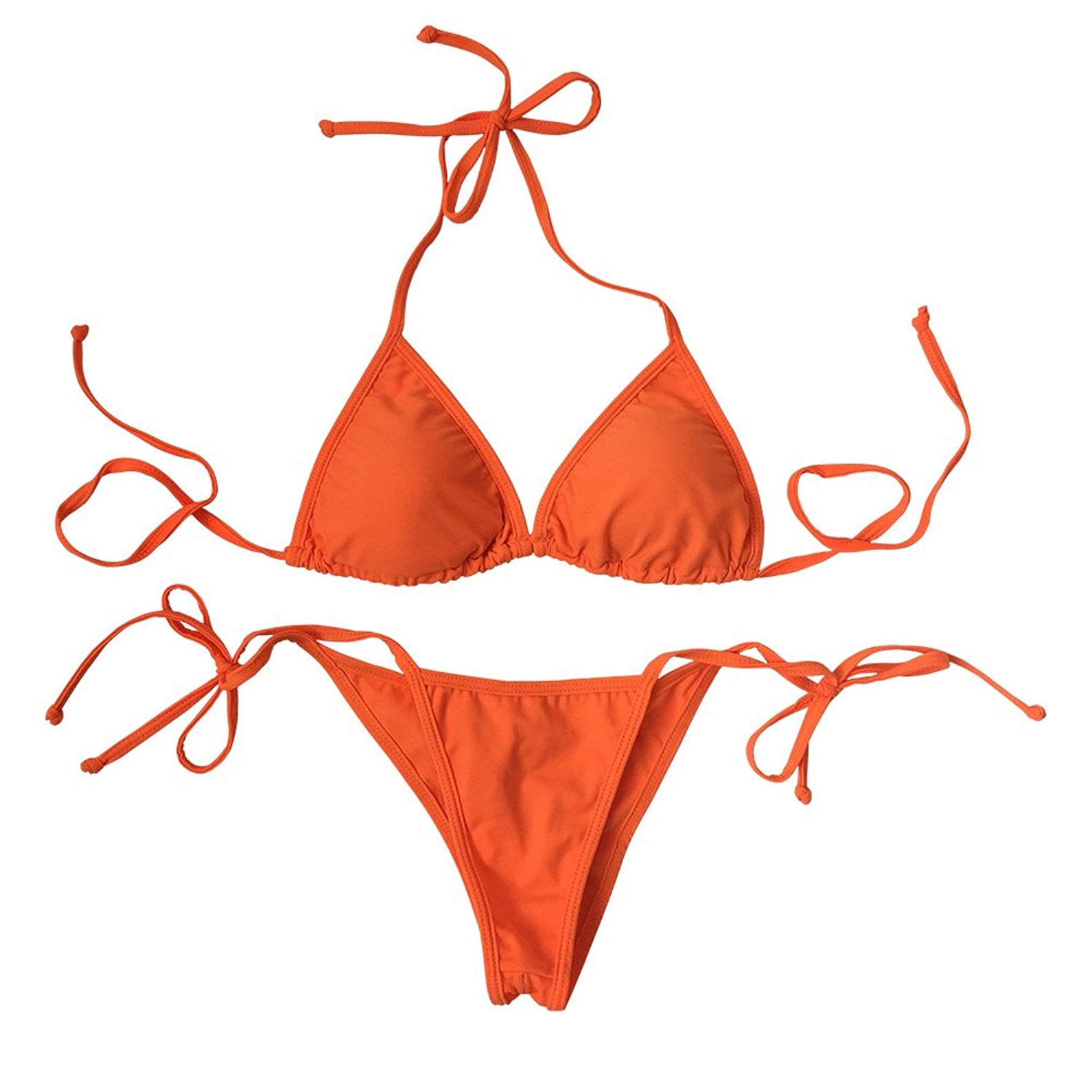Rita Ora Orange Bikini | POPSUGAR Fashion