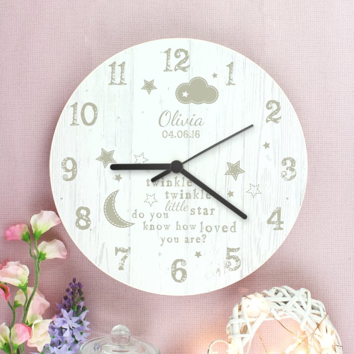 Personalised Twinkle Twinkle Clock