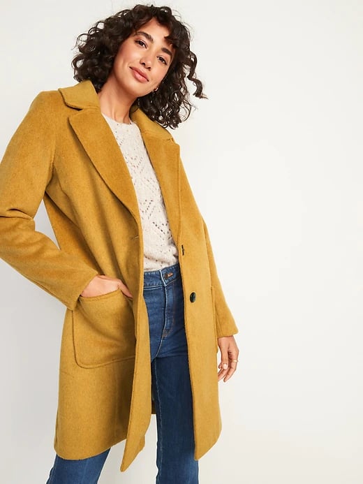 Old navy long soft brushed deals coat