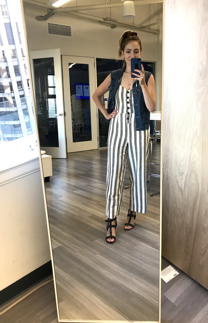 Outfit 2: Striped jumpsuit