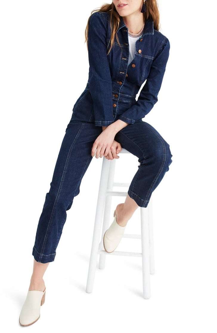 Madewell PuffSleeve Denim Jumpsuit Best Jumpsuits 2019 POPSUGAR Fashion Photo 17