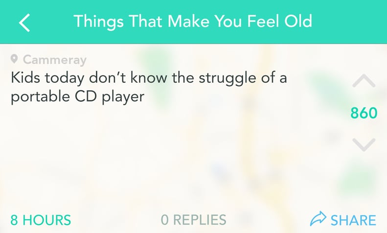 Thinking about how annoying it was when your CD player skipped.