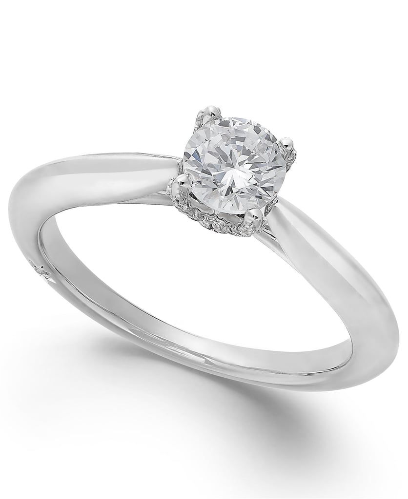 Classic by Marchesa Certified Diamond Solitaire Engagement Ring in 18k White Gold ($3,500)