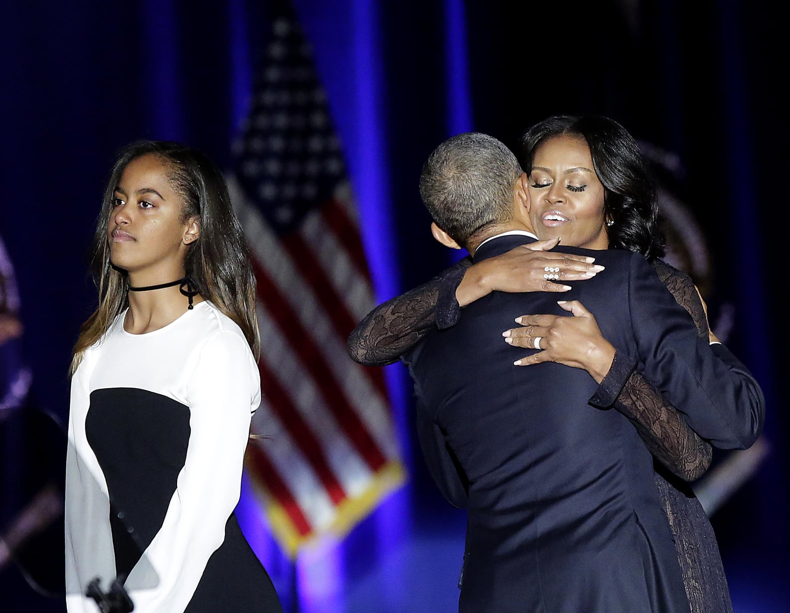 Malia Obama Wearing Cinq a Sept Colorblock Dress | PS Fashion