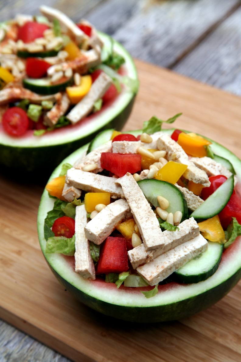 Ginger Tofu Watermelon Bowl Salad