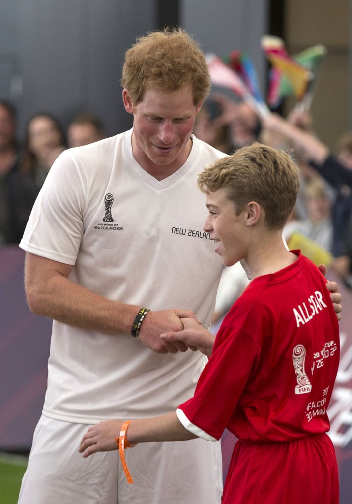 Prince Harry Playing Soccer in New Zealand