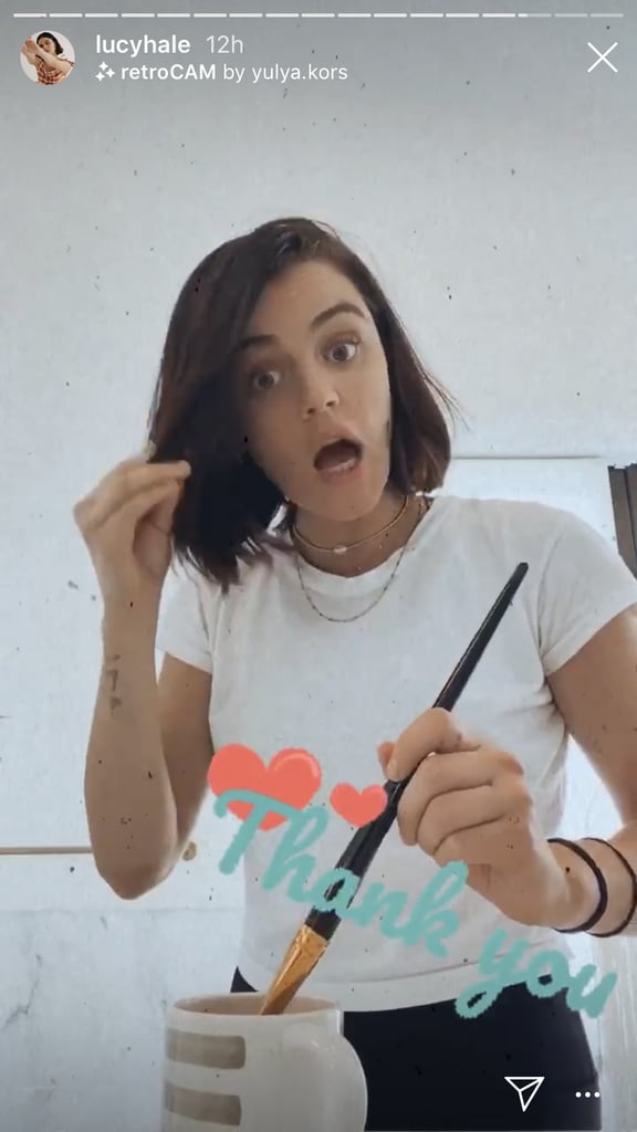 Lucy Hale Dyed Her Roots Using a Paintbrush and Coffee Mug