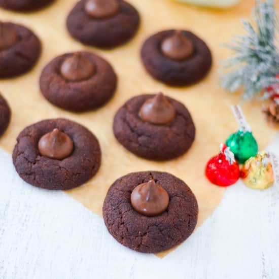 Chocolate Peanut Butter Blossom Cookies