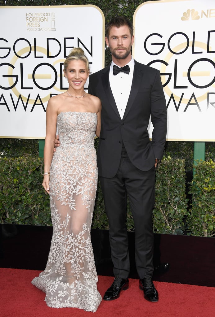 Chris Hemsworth and Elsa Pataky at the 2017 Golden Globes