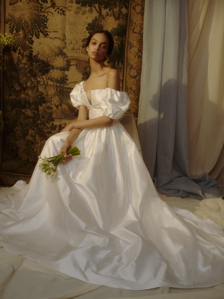 Cream silk wedding hotsell dress