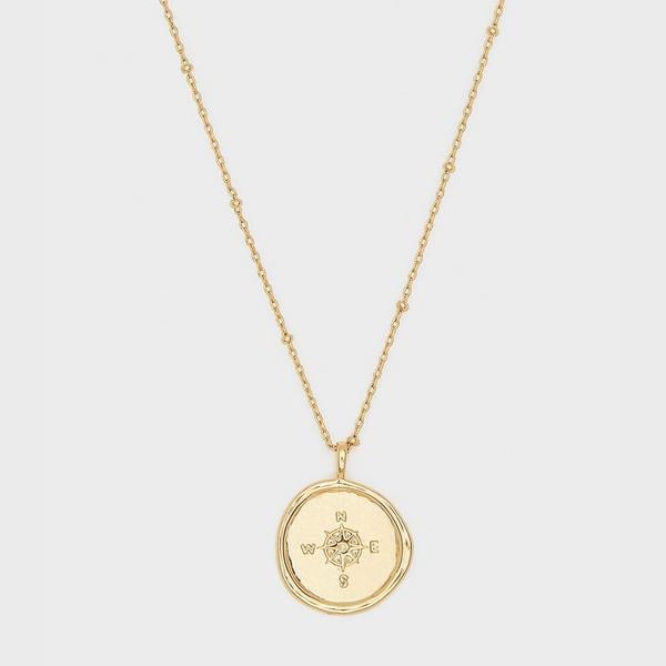 Compass Coin Necklace