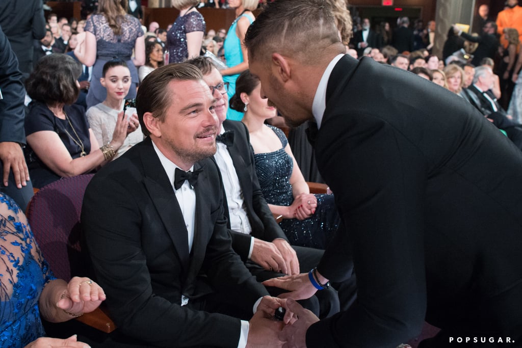 Leonardo DiCaprio and Tom Hardy at the Oscars 2016