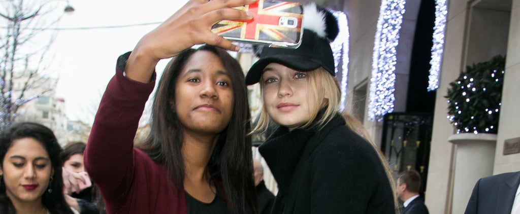 Gigi Hadid's Pom-Pom Hat