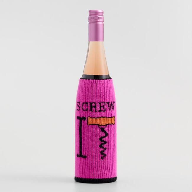 Screw It One Size Fits All Knitted Bottle Sleeve