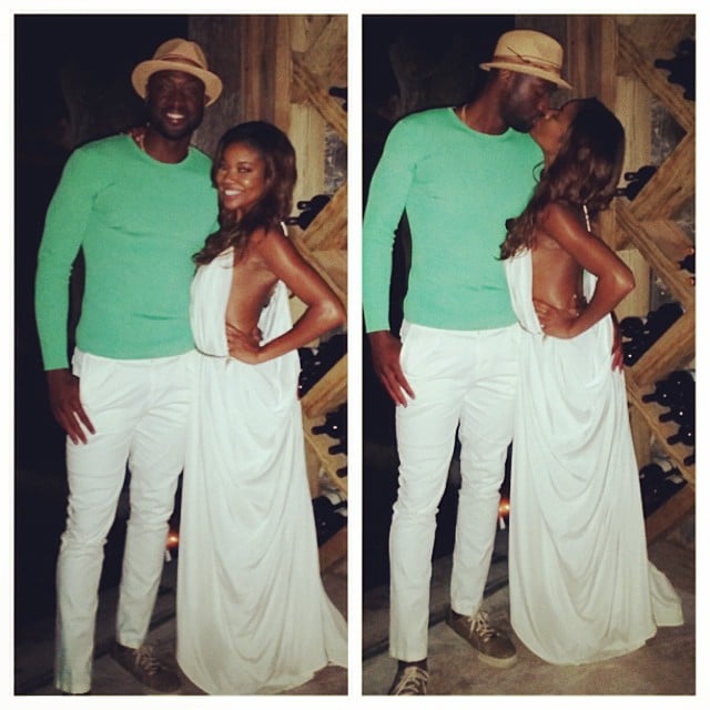 Gabrielle Union and her husband shared kisses and smiles on vacation together. 
Source: Instagram user gabunion