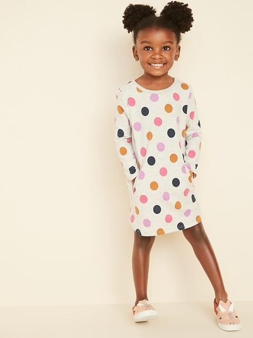 Printed French Terry Sweatshirt Dress