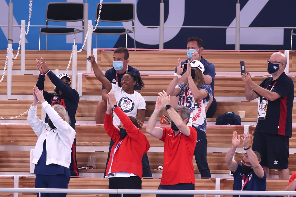 Simone Biles Cheers For MyKayla Skinner at Olympics | Photos