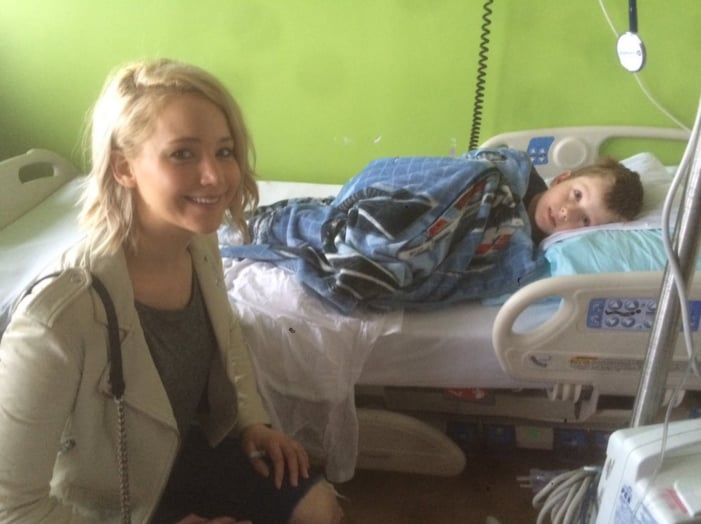 Jennifer Lawrence Visits Children's Hospital December 2015