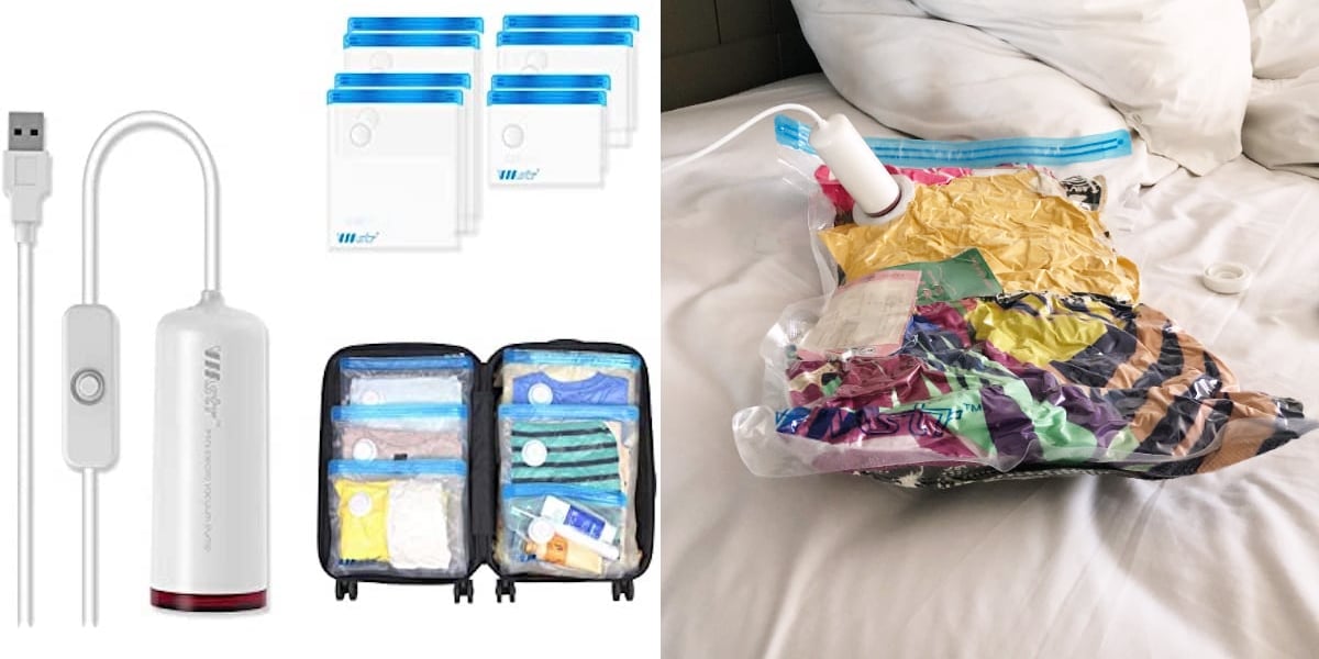 Portable Travel Vacumm Storage Bags No Need Hand Pump,home Space