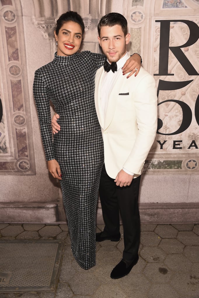 Priyanka Chopra's Black Dress With Nick Jonas Fashion Week