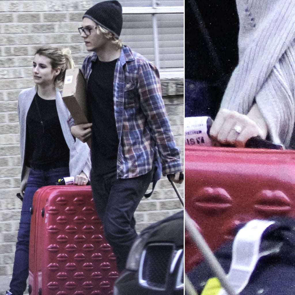 Emma Roberts Engagement Ring With Evan Peters