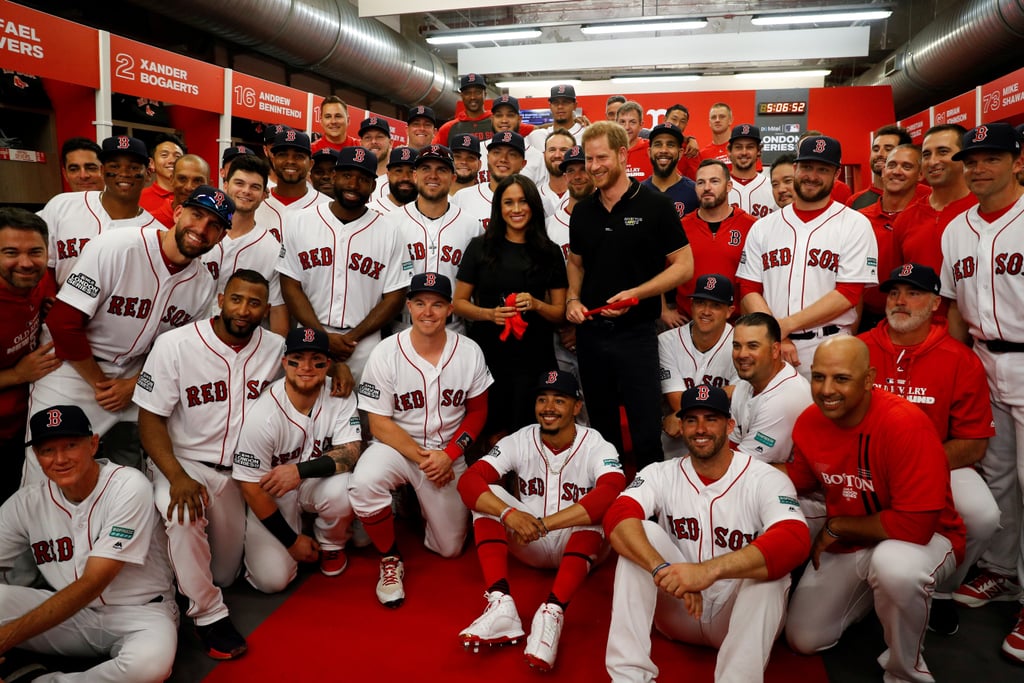 Prince Harry and Meghan Markle at MLB Game Pictures 2019