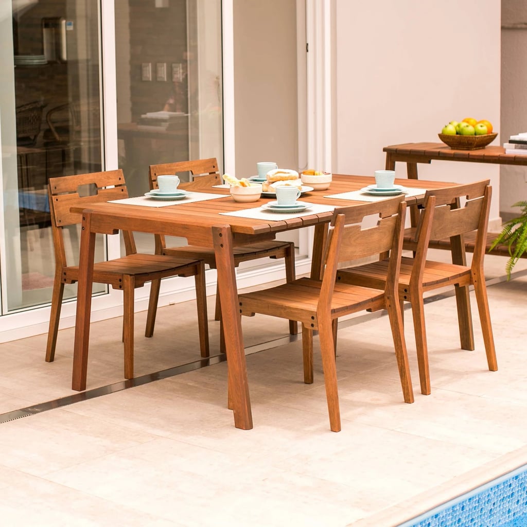 Otero Eucalyptus Wood Outdoor Dining Set Best Outdoor Furniture at